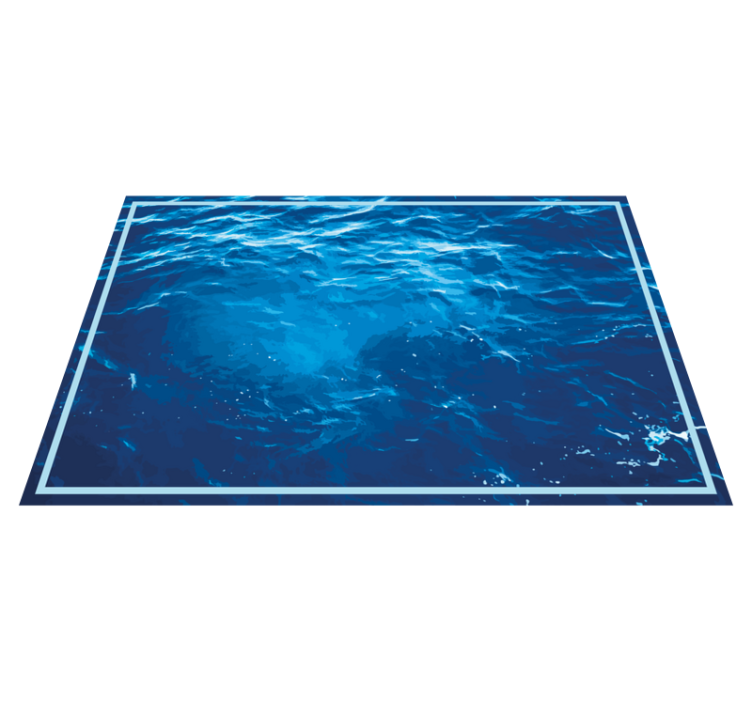 Realistic ocean waves textured vinyl rug - TenStickers