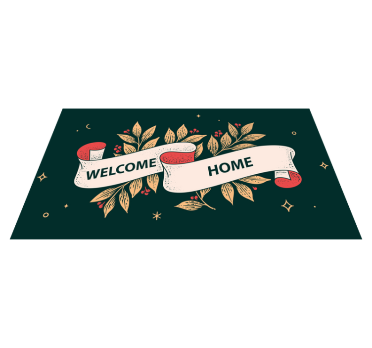 Starry welcome home entrance hall vinyl rug - TenStickers