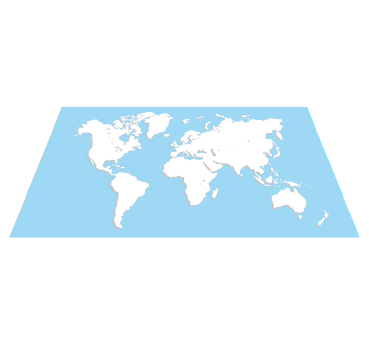 World map vinyl rug global map - TenStickers