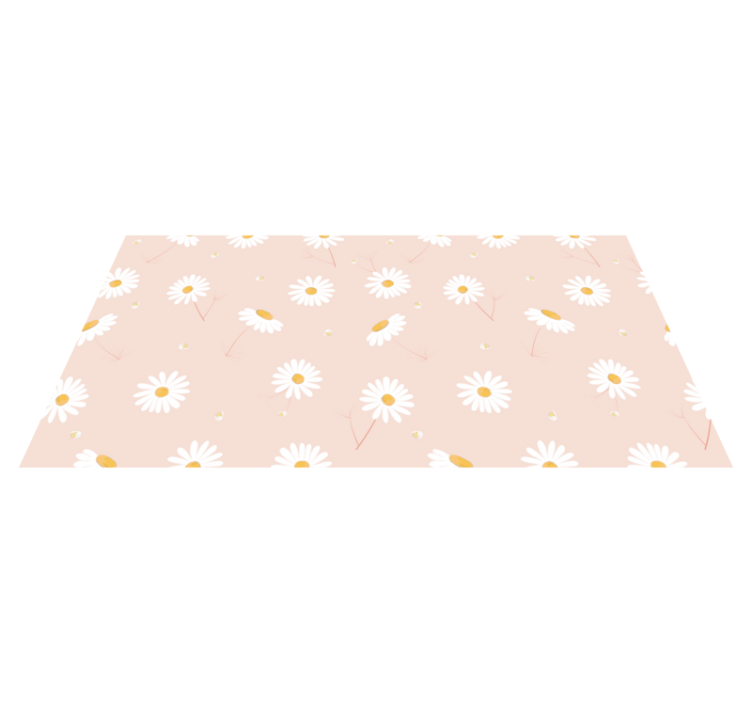 Daisy Flower Composition floral vinyl rug - TenStickers