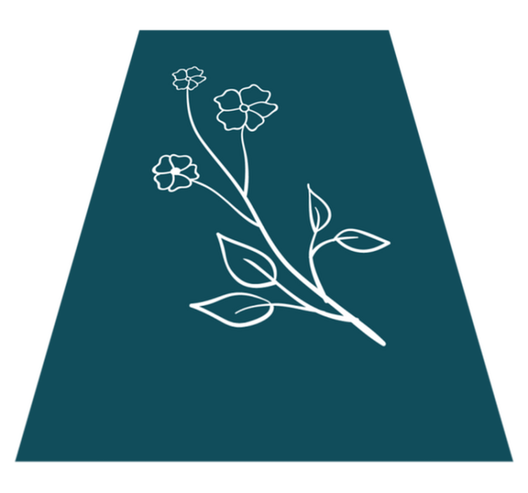 Vivid Floral Stem floral vinyl rug - TenStickers