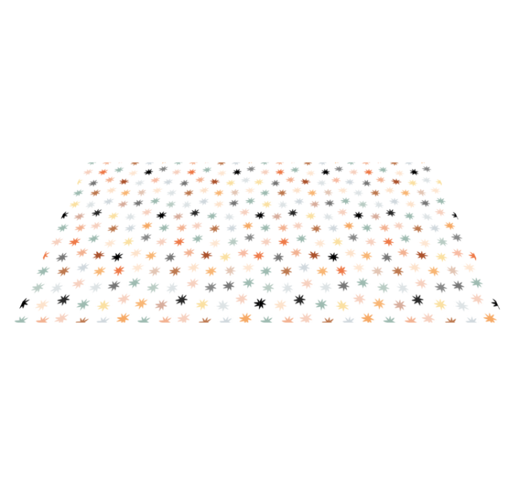 Star vinyl rug in vibrant star design - TenStickers