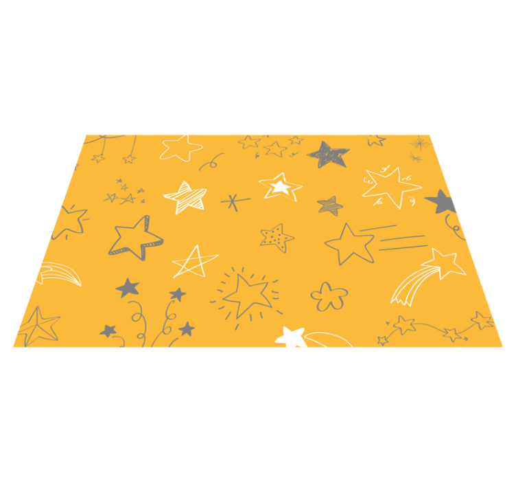 Starry Night Patterns star vinyl rug - TenStickers
