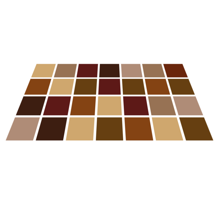 Brown tiles vinyl floor carpet - TenStickers