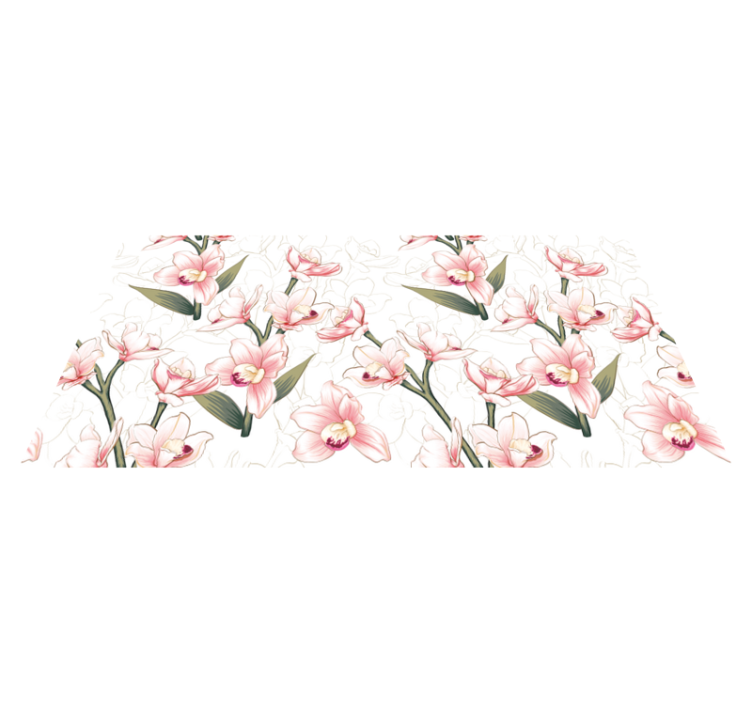 Floral vinyl rug with delicate floral design - TenStickers