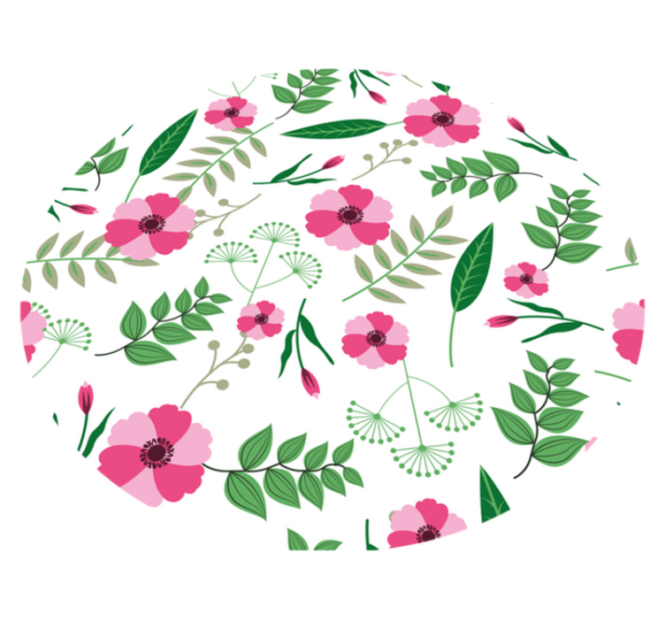 Delightful Flower Arrangement floral vinyl rug - TenStickers
