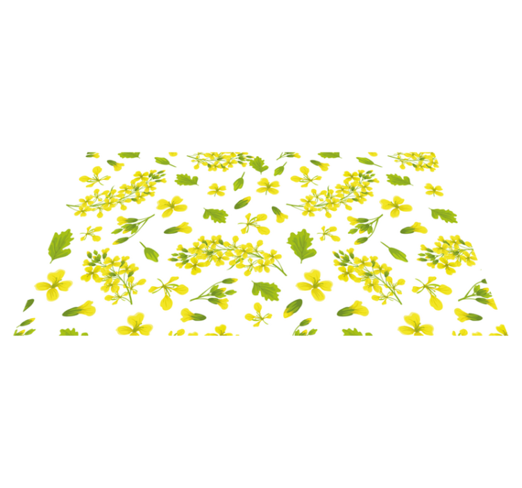 Botanical Bliss floral vinyl rug - TenStickers