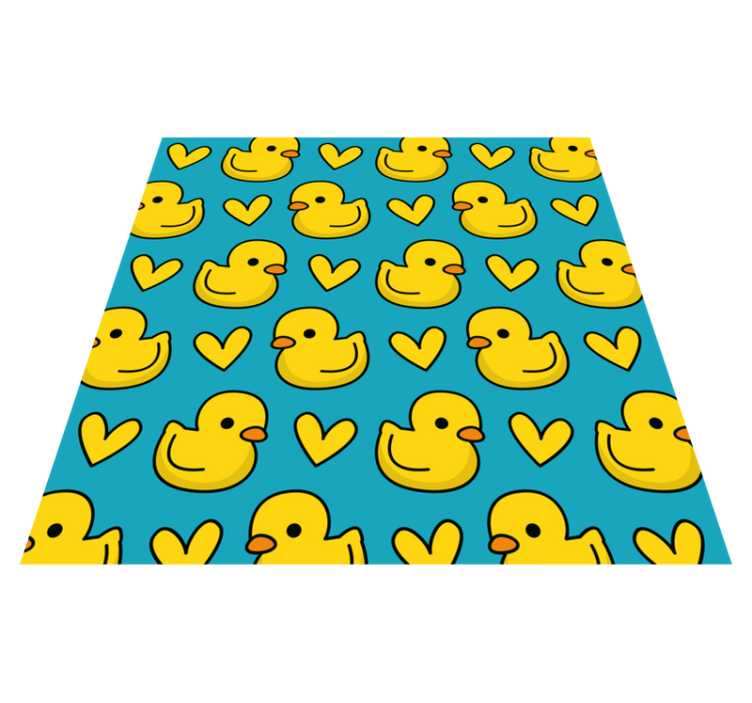 Ducklings pattern bathroom vinyl rug - TenStickers