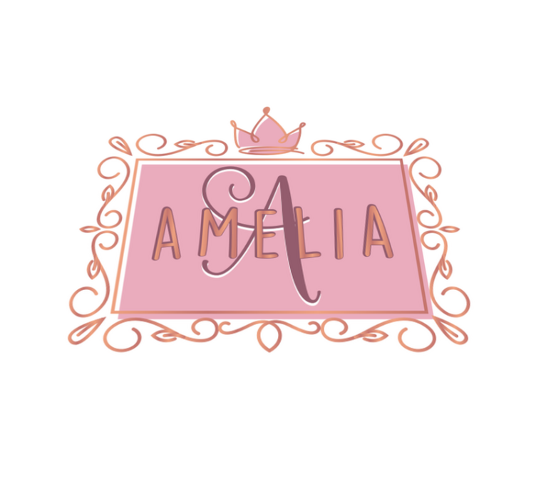 Personalized princess crown kids vinyl rug - TenStickers