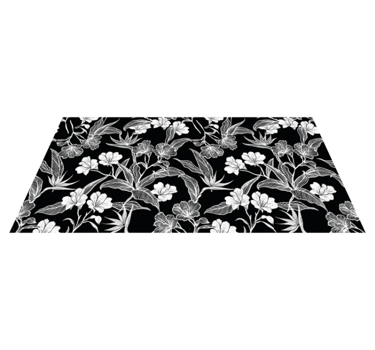 Romantic floral pattern floral rug - TenStickers