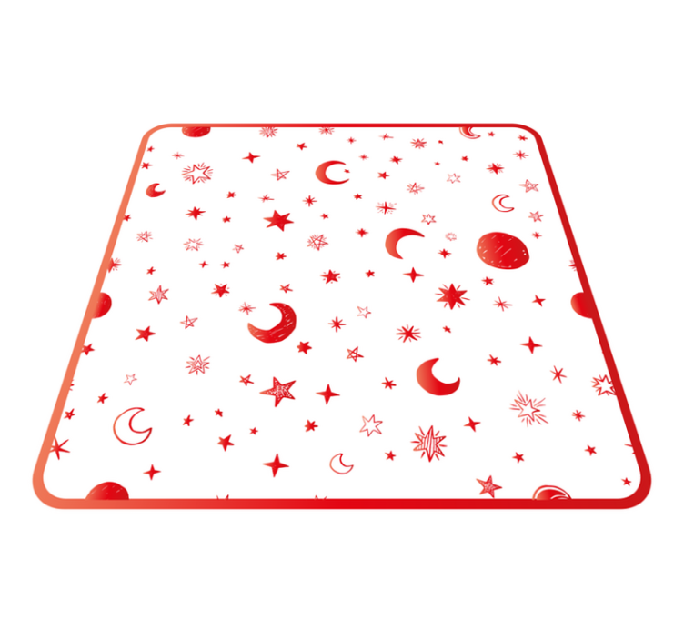 Star vinyl rug celestial elements - TenStickers