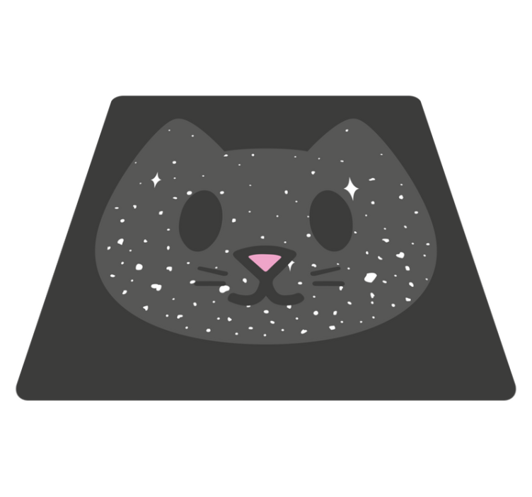 Cute Cat Face nursery vinyl rug - TenStickers