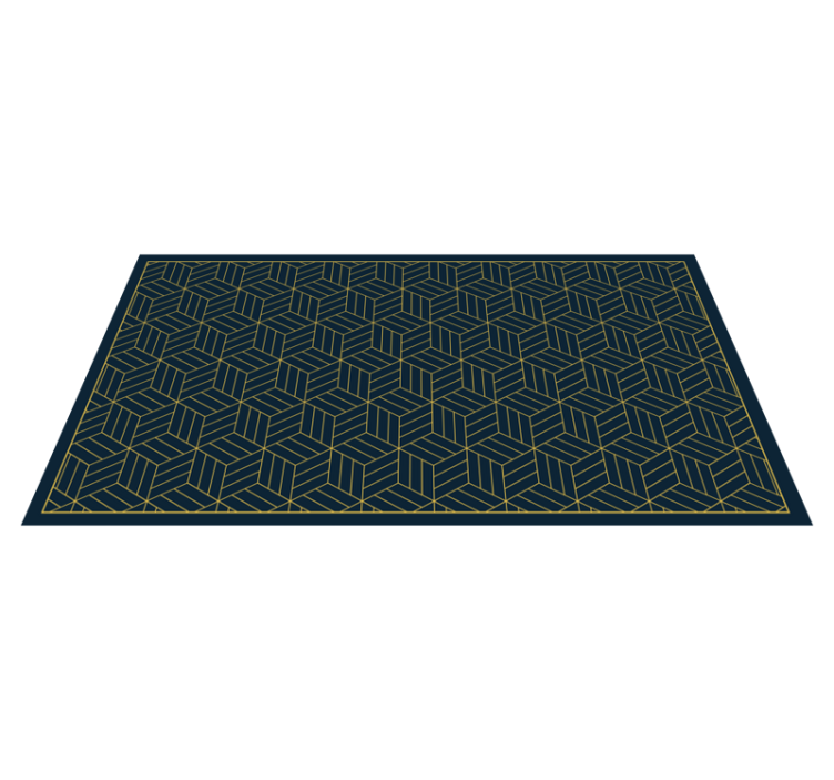 Chic geometric motif modern vinyl rug - TenStickers