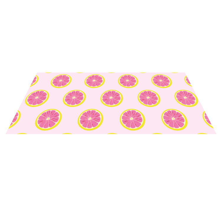 Citrus slice pattern floral vinyl rug - TenStickers