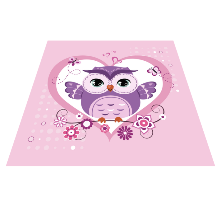 Baby owl illustration and hearths bedroom rug - TenStickers
