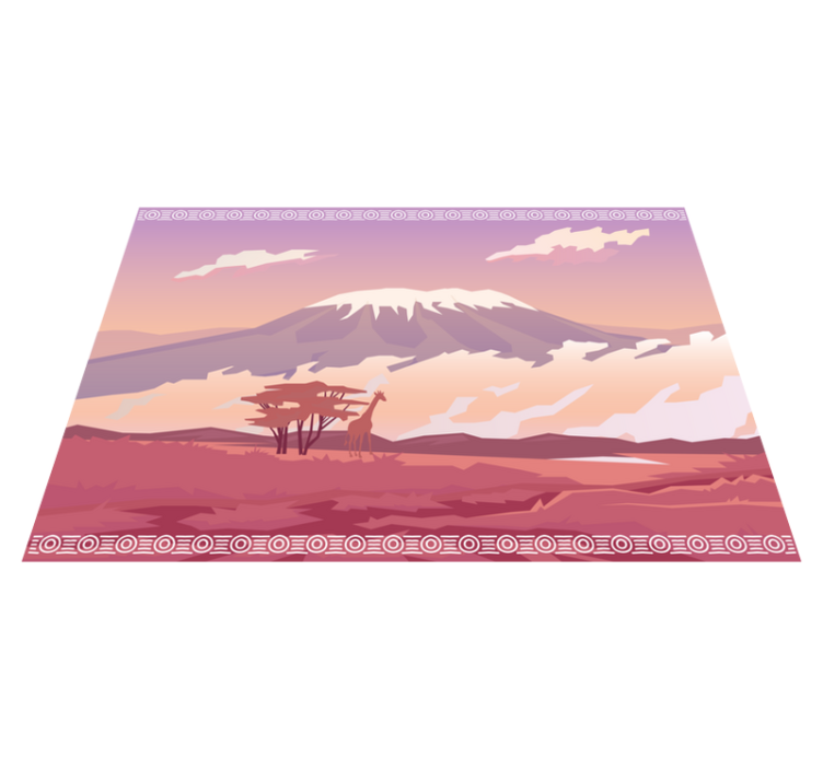 Mountain Sunset Scenery nature vinyl rug - TenStickers