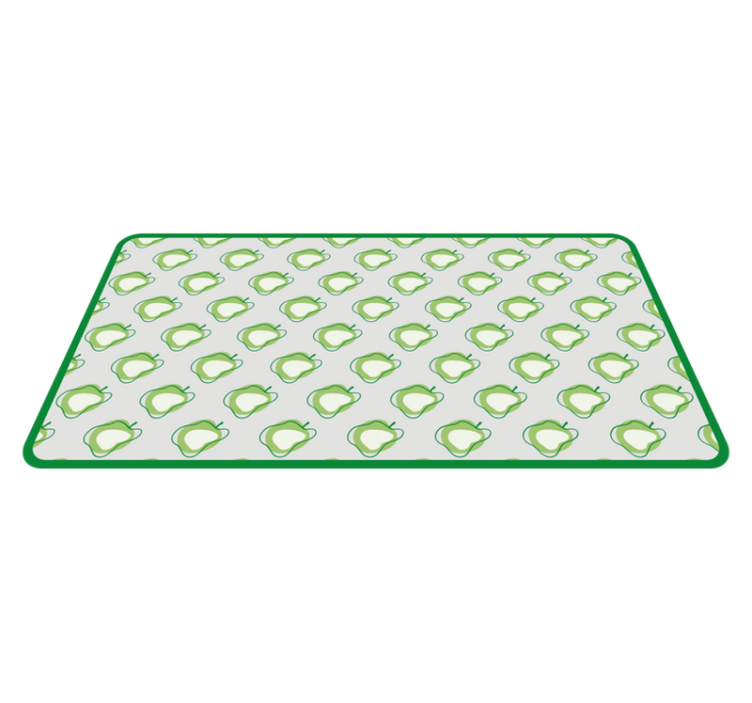 Green Pear Pattern kitchen vinyl rug - TenStickers