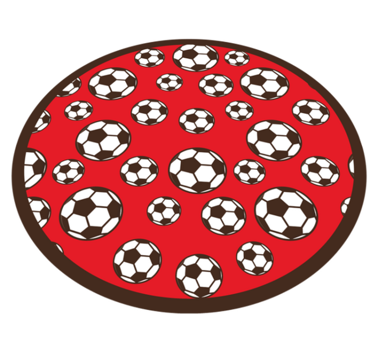 Soccer Ball Motif game vinyl rug - TenStickers