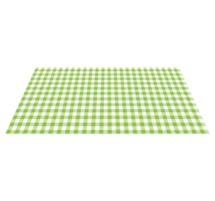 Checked Green Pattern striped vinyl rug - TenStickers
