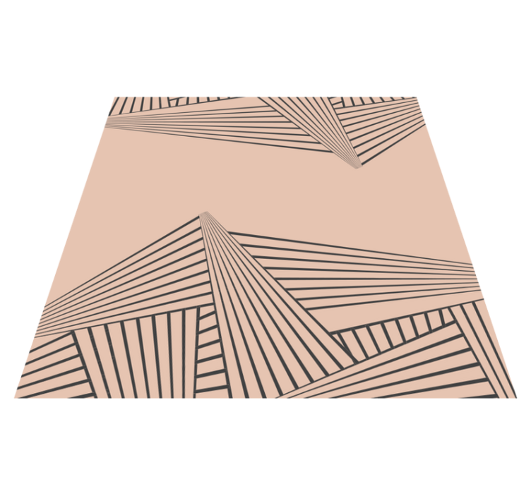 Linear Geometric Pattern modern vinyl rug - TenStickers