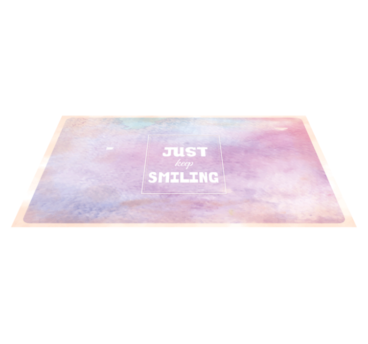Just keep smiling watercolor rectangular rug - TenStickers