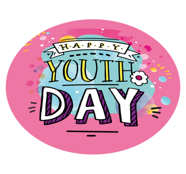 Happy youth day custom rug - TenStickers