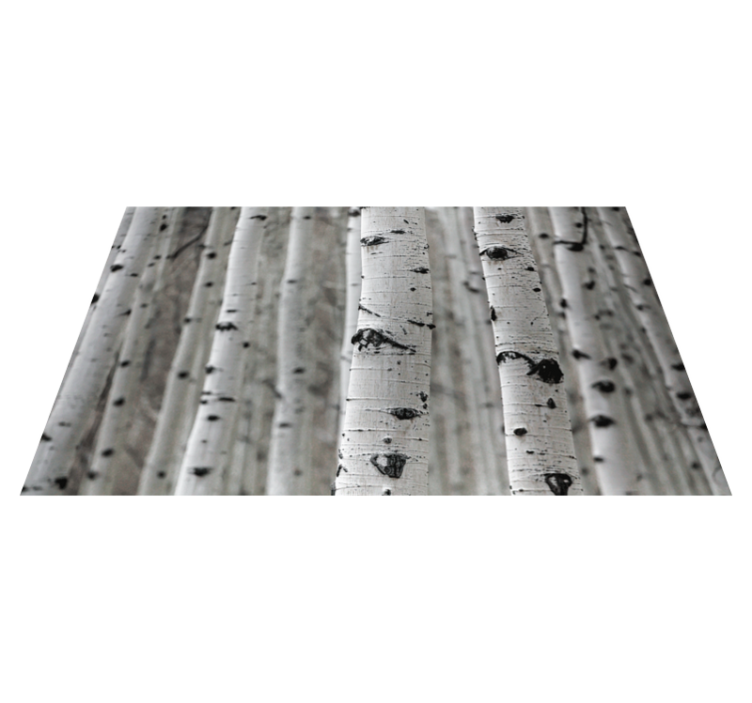 Birch Tree Forest nature vinyl rug - TenStickers