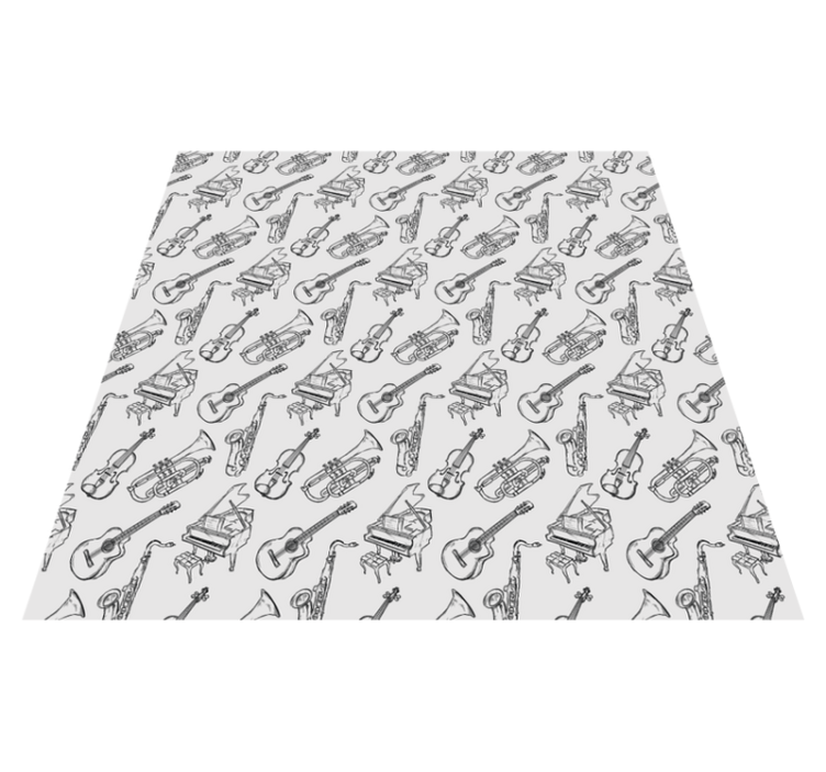 Textured vinyl rug musical instruments collection - TenStickers