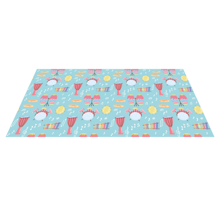 Musical Instruments Fun kids vinyl rug - TenStickers
