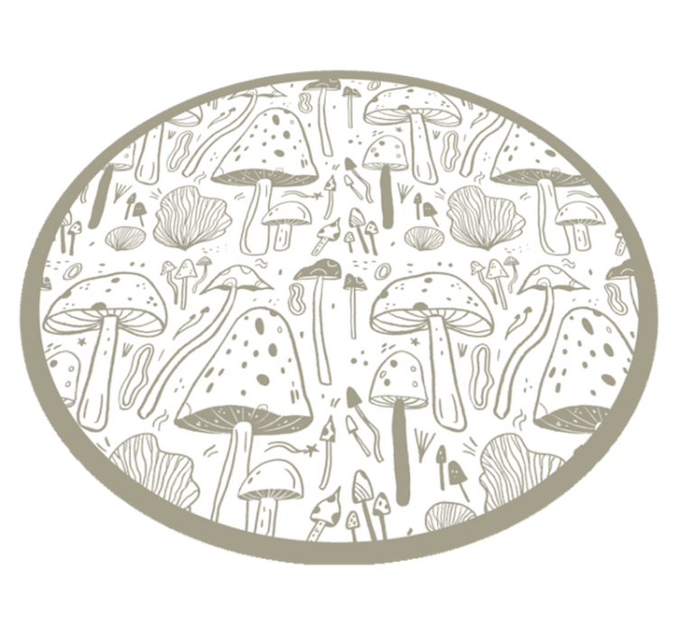 Nature vinyl rug fungal design - TenStickers