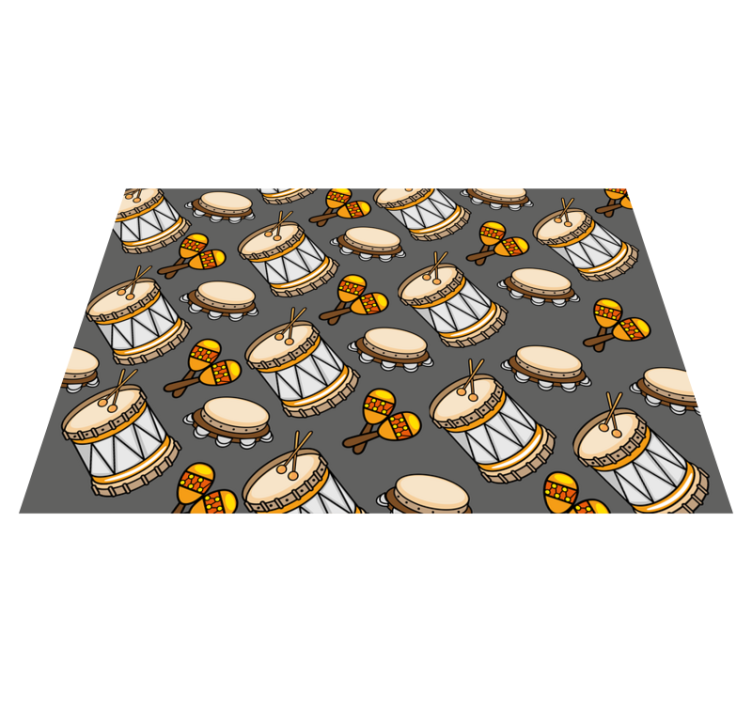 Kids vinyl rug musical instruments collection - TenStickers