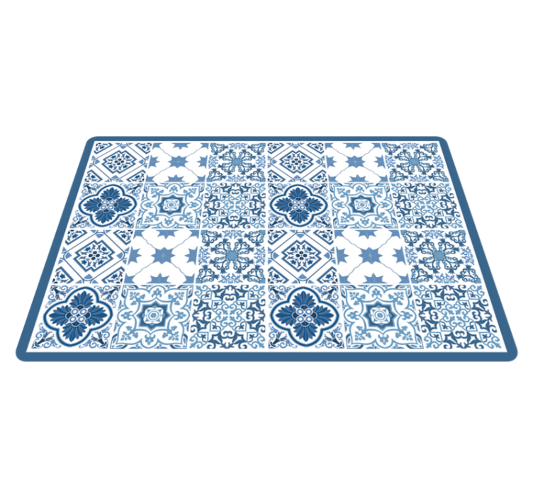 Decorative Tile Patterns marble vinyl rug - TenStickers