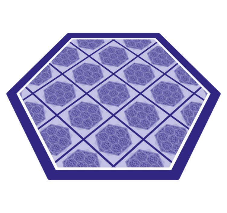 Purple hexagonal pattern bathroom vinyl rug - TenStickers