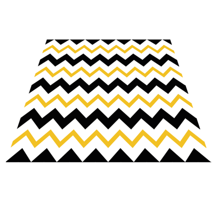 Geometric vinyl rug chevron zigzag style - TenStickers