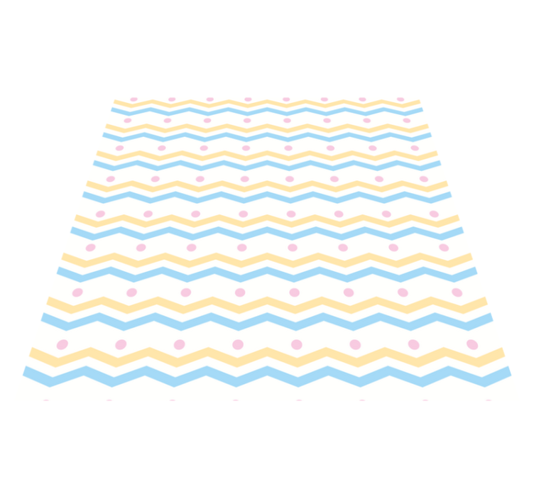 Chevron Colorful Pattern kids vinyl rug - TenStickers