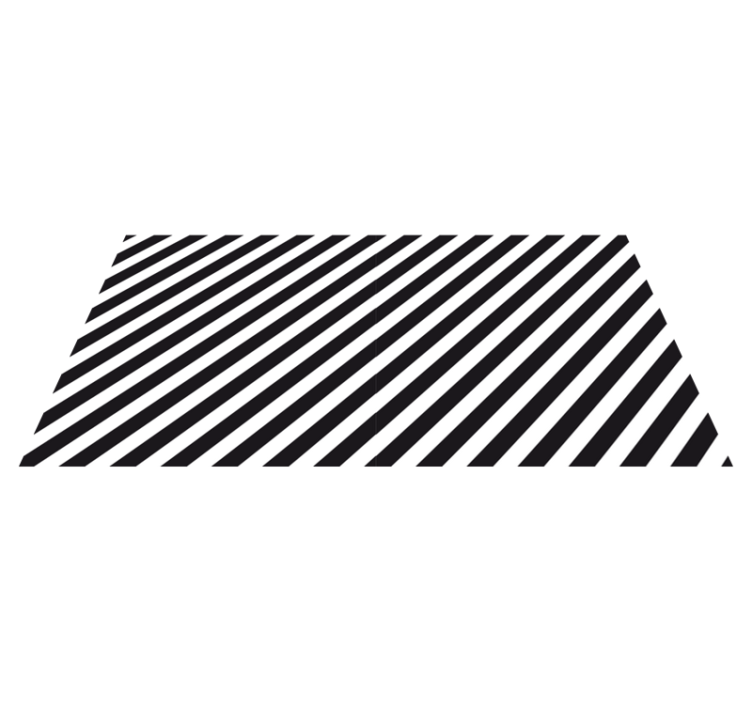Contrasting Stripe Pattern striped vinyl rug - TenStickers