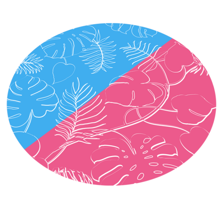 Nature vinyl rug leafy tropics - TenStickers