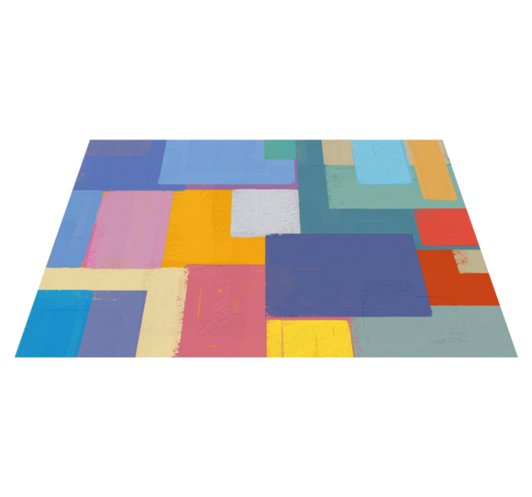 Abstract painting colorful squares rug - TenStickers
