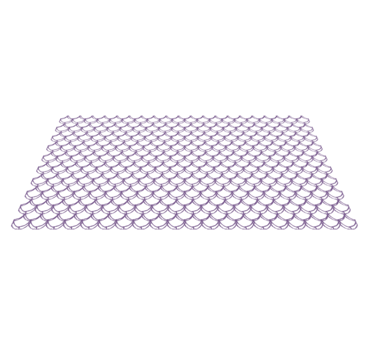 Bathroom vinyl rug in scalloped purple pattern - TenStickers