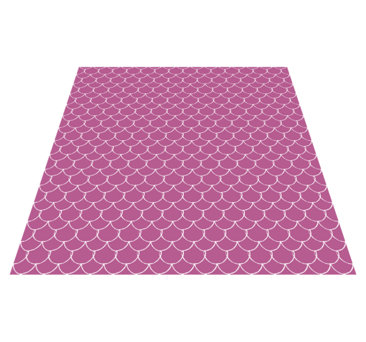 Pink mermaid scale textured vinyl rug - TenStickers