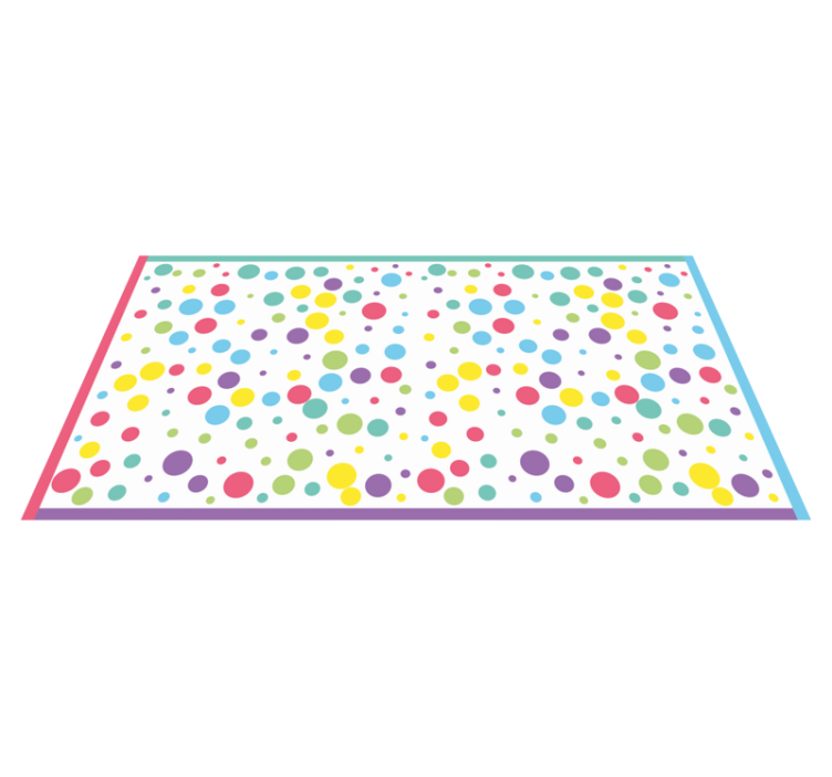 Colorful Playful Dots kids vinyl rug - TenStickers