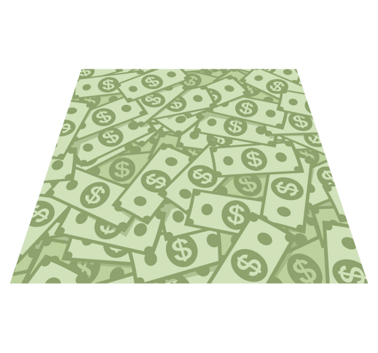 Money Pattern vintage vinyl rug - TenStickers