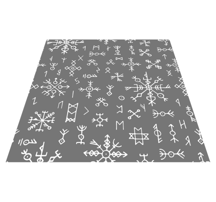 Geometric Symbol Pattern Scandinavian vinyl rug - TenStickers