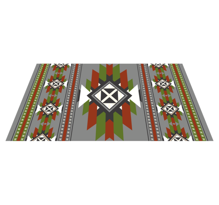 Textured Geometric Pattern ethnic vinyl rug - TenStickers