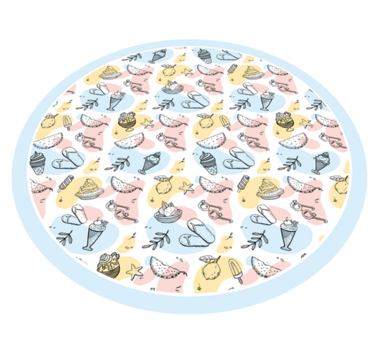 Delightful Confections Collection kids vinyl rug - TenStickers