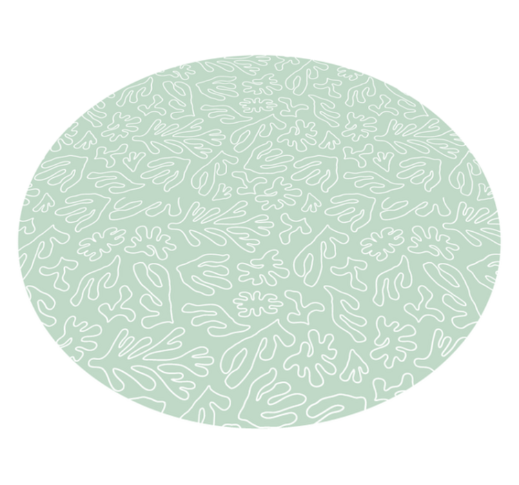 Nature vinyl rug with leafy designs - TenStickers