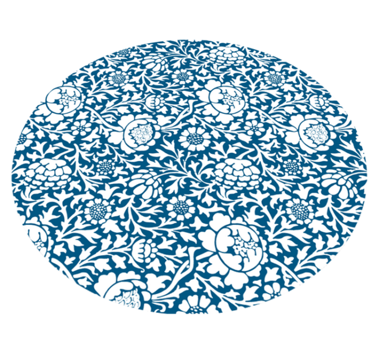 Floral vinyl rug in floral pattern style - TenStickers