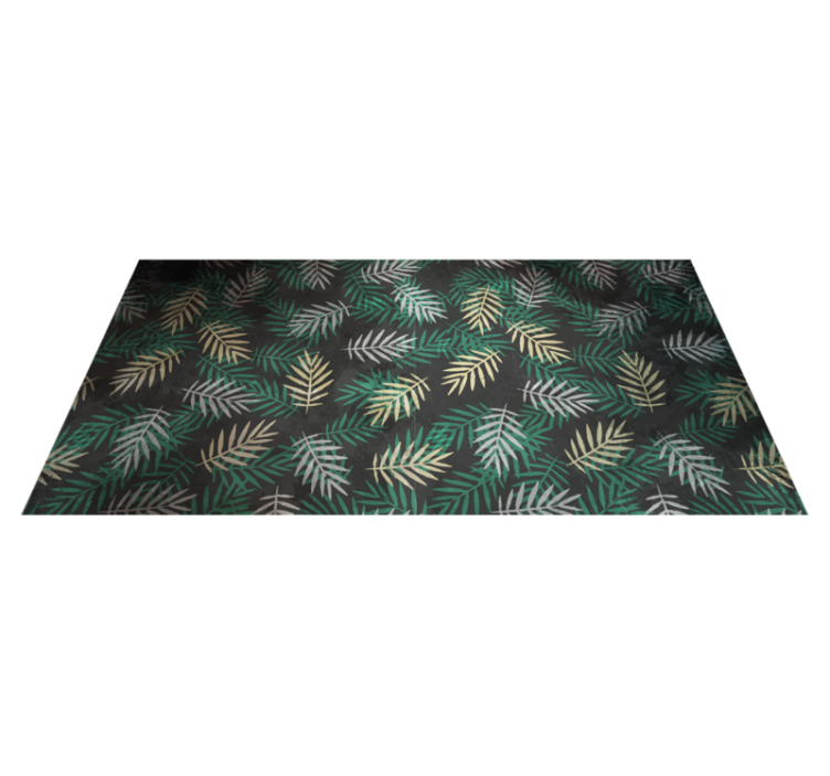 Tropical greenery pattern nature vinyl rug - TenStickers