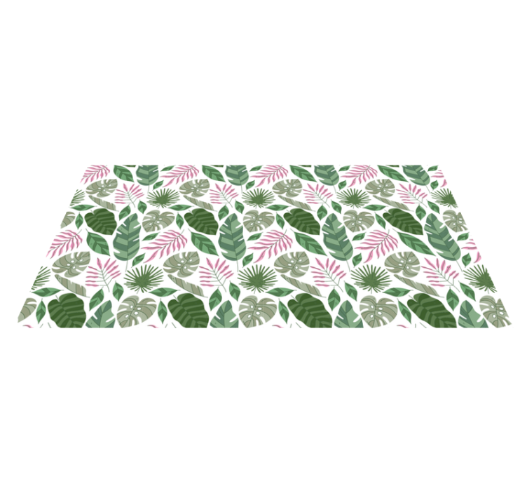 Tropical minimalitic garden plants floral rug - TenStickers