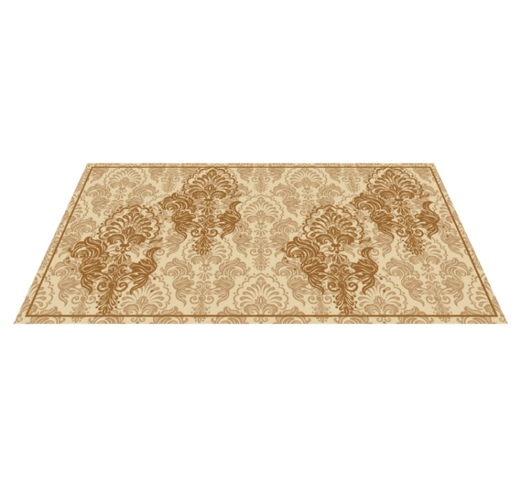 Elegant Floral Patterns vintage vinyl rug - TenStickers